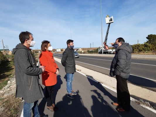Benicarló inverteix 14.000 euros en la millora de la il·luminació del tram de carretera CV-135