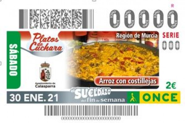Un cupón de la ONCE con sabor a arroz con costillejas