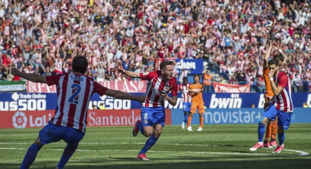 Un gol de Saúl da la victoria al Atlético y le afianza como tercero