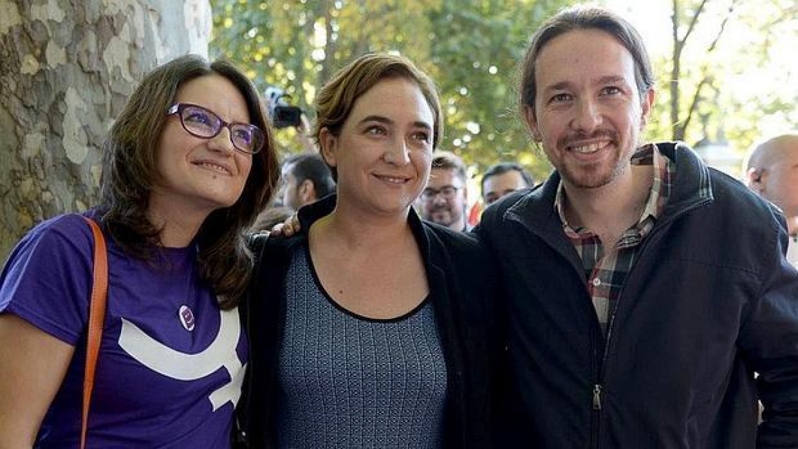 Mónica Oltra, Ada Colau y Pablo Iglesias |EFE - 
