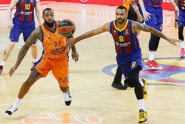 Valencia Basket cae en su visita europea al Barça