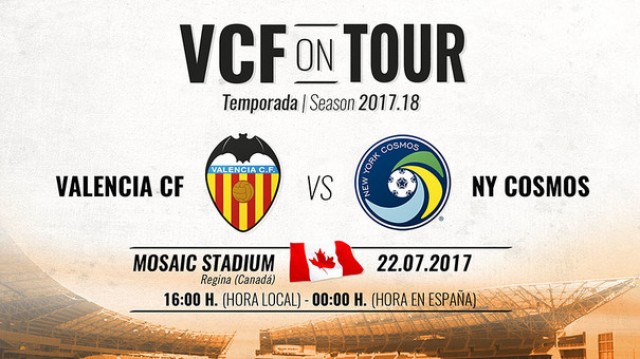 El Valencia CF jugará en Canadá contra el New York Cosmos