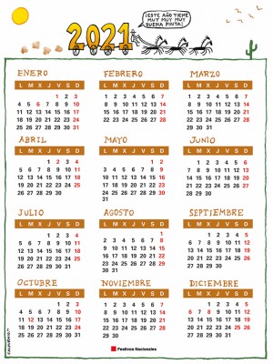 Descárgate el calendario 2021 de Cuttlas