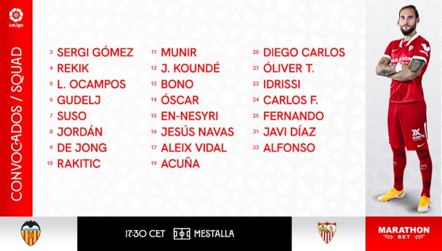 Munir, novedad en la convocatoria para viajar a Valencia