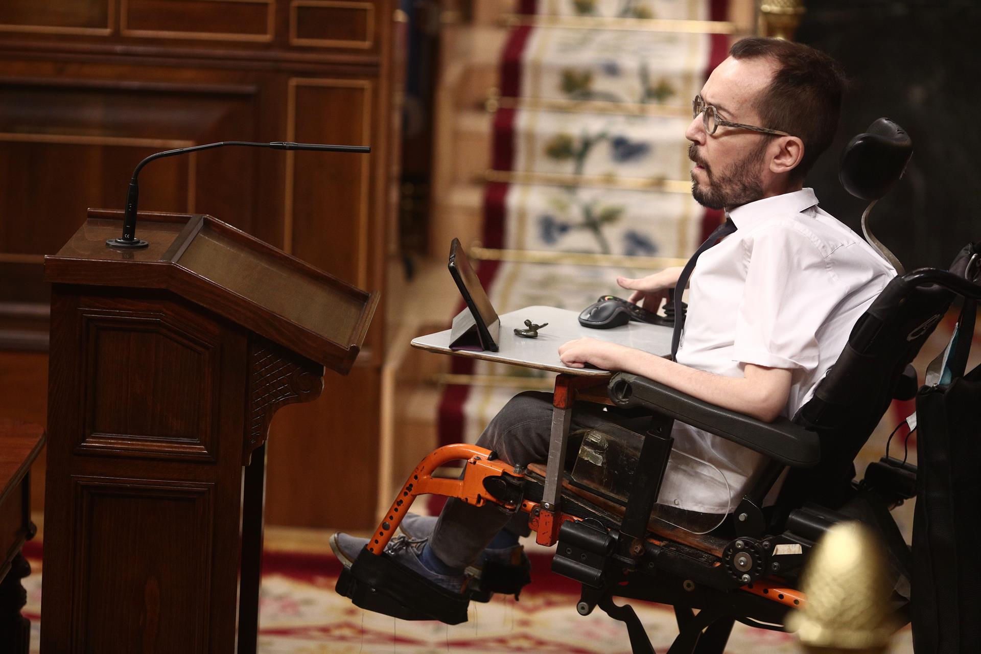 El portavoz parlamentario de Unidas Podemos, Pablo Echenique. Foto: E. PARRA(EP) - 