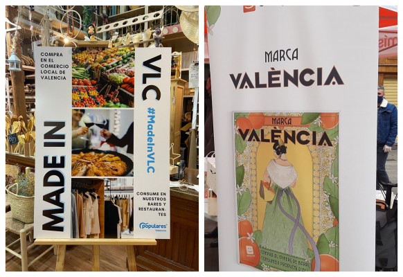 La 'batalla' por el lema: la extraña coincidencia de Compromís y PP en la campaña de comercio