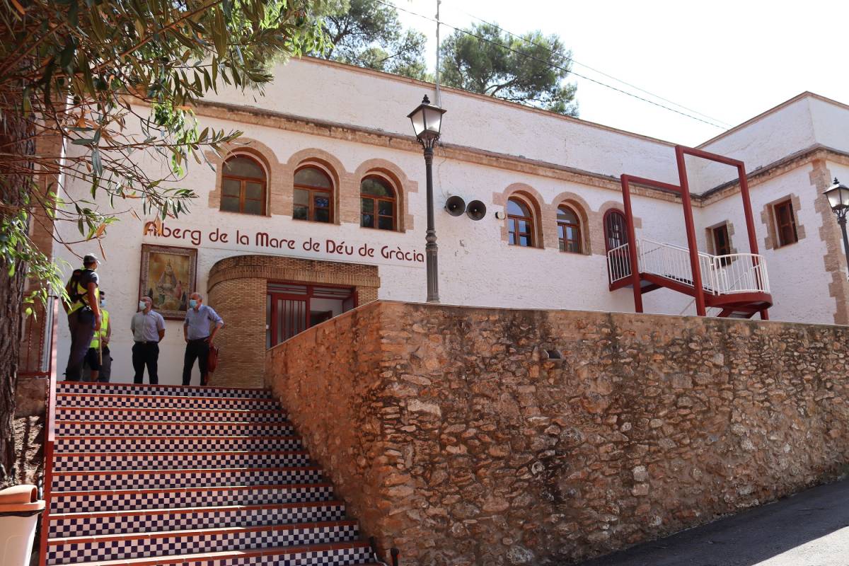 El Albergue municipal de Vila-real durante las actuaciones de acondicionamiento este pasado verano. - 
