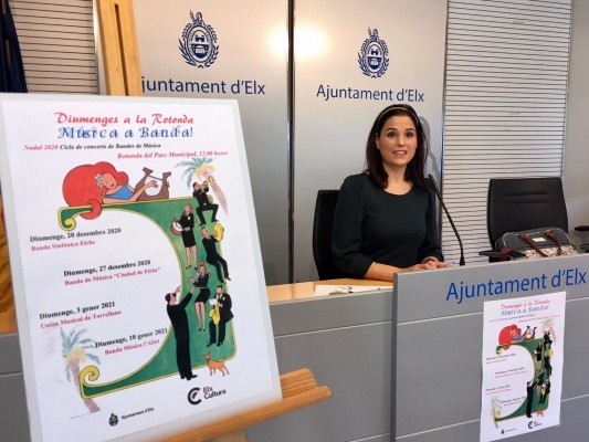 Elche presenta para Navidad el ciclo de conciertos de bandas de música 'Diumenges a la Rotonda'