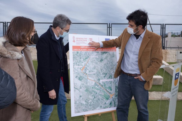Del Campo de Golf al Hospital de Sant Joan, por Benimagrell; el recorrido de la línea de Tram
