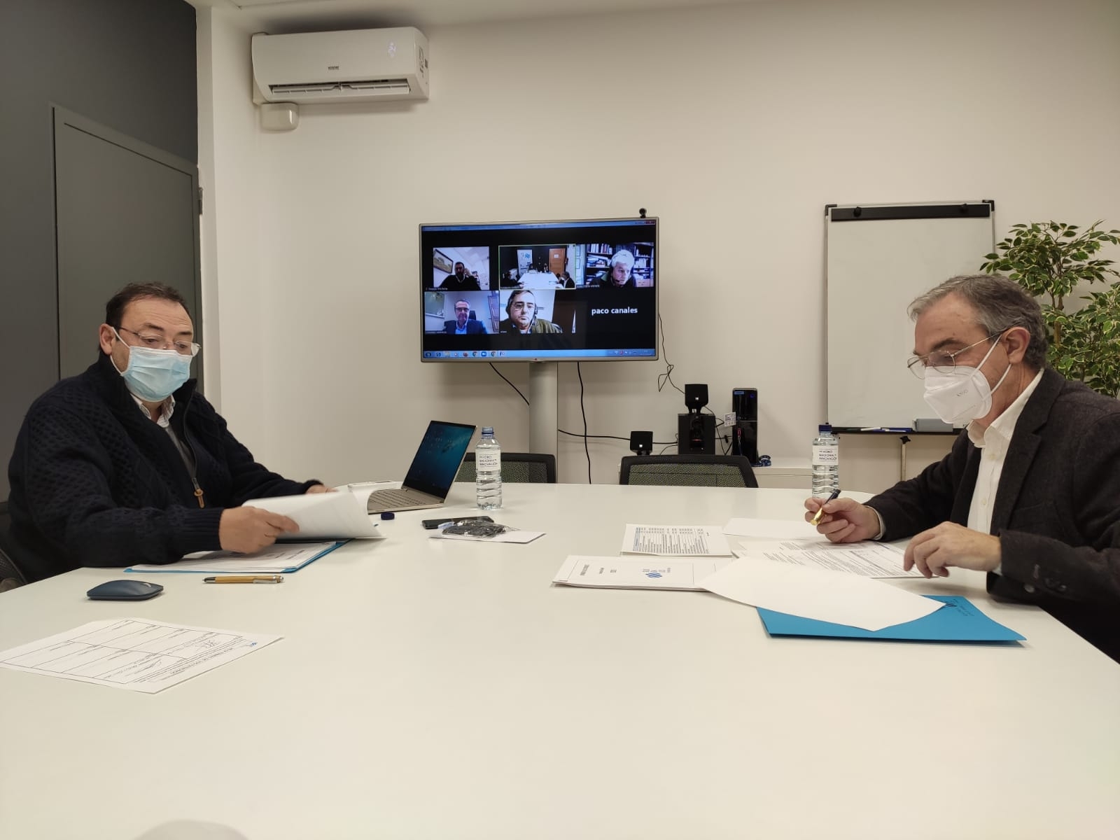 Un momento de la reunión del patronato, que se realizó de manera telemática. - 