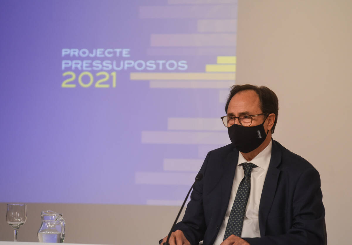Vicent Soler durante la presentación de los presupuestos. Foto: GVA - 