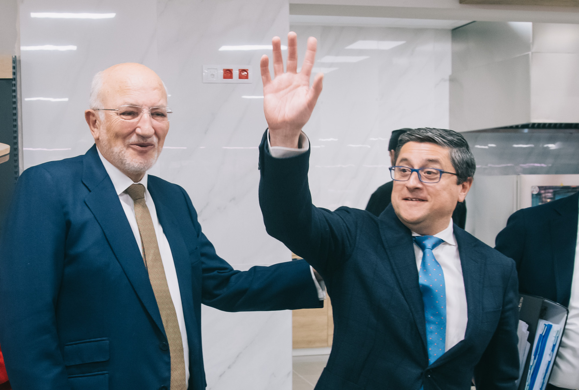 Juan Roig y Juan Antonio Germán, en marzo de 2019. Foto: KIKE TABERNER - 