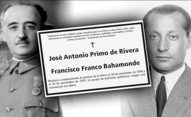 Nostálgicos franquistas convocan una misa en memoria de Franco y Primo de Rivera