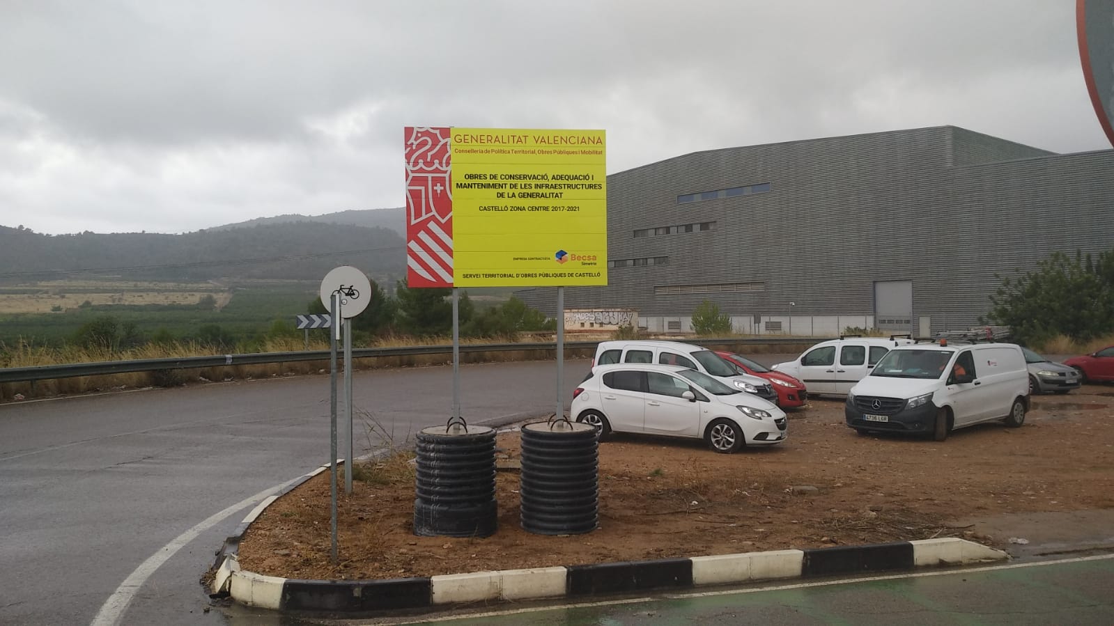 La Conselleria inicia las obras de adecuación en el aparcamiento junto al enlace de la CV-10 en Borriol
