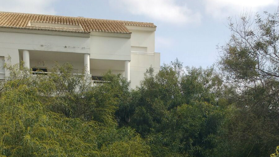 Una de las promociones inacabadas de Nou Temple en Xàbia, en una imagen tomada en abril - 