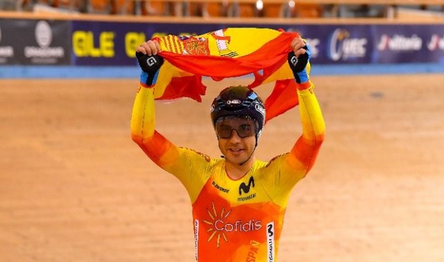 Sebastián Mora firma el doblete europeo en Bulgaria con el oro en la prueba de Madison