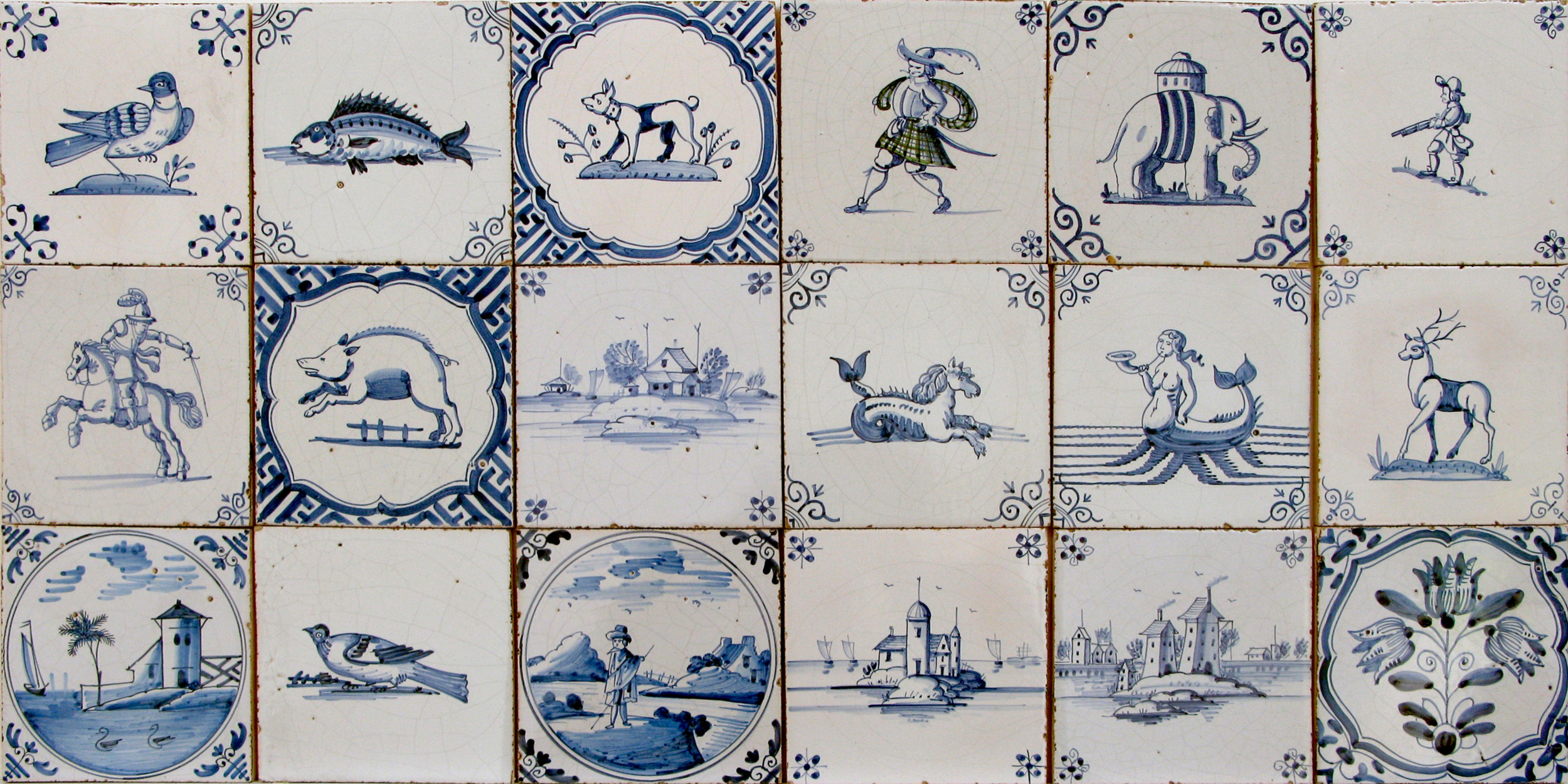Azulejos Delft del siglo XVIII. - 