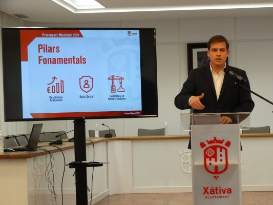 Xàtiva aumenta un 11,7% su presupuesto para 2021 hasta llegar a los 33,3 millones de euros