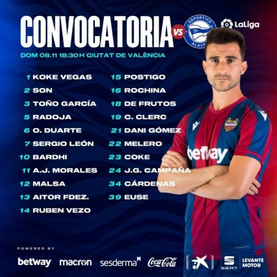 Campaña se apunta al partido ante el Alavés
