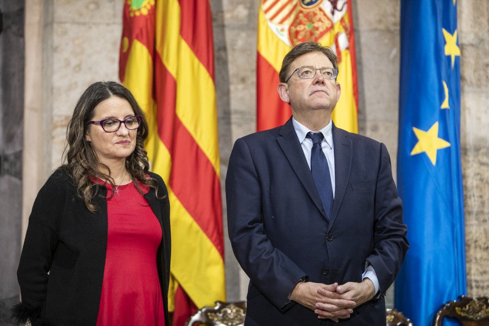 La vicepresidenta Mónica Oltra y el presidente de la Generalitat, Ximo Puig, en una imagen de archivo. Foto: EVA MÁÑEZ - 