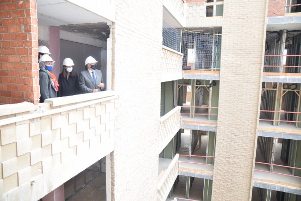 El avance de las obras de la nueva residencia universitaria de la UPCT mantiene intacto su plan de apertura