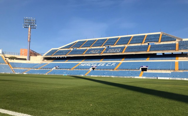El Rico Pérez acogerá su primer partido del Hércules a puerta cerrada en sus casi 50 años de existencia