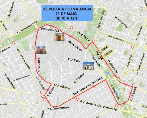 La tradicional Volta a Peu toma las calles de València este domingo