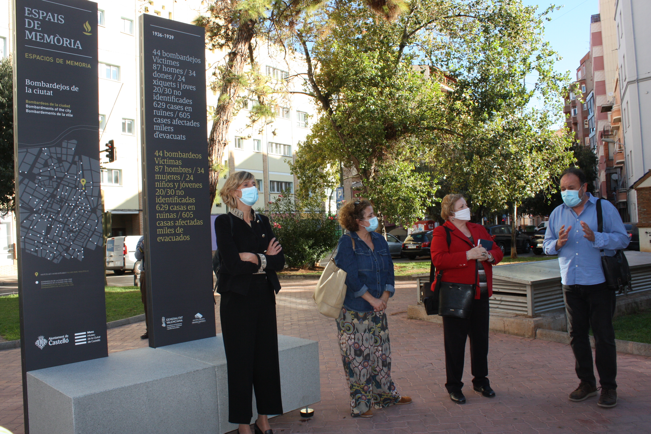 Castelló retira los vestigios franquistas del Hospital de la Magdalena y el IES Porcar

