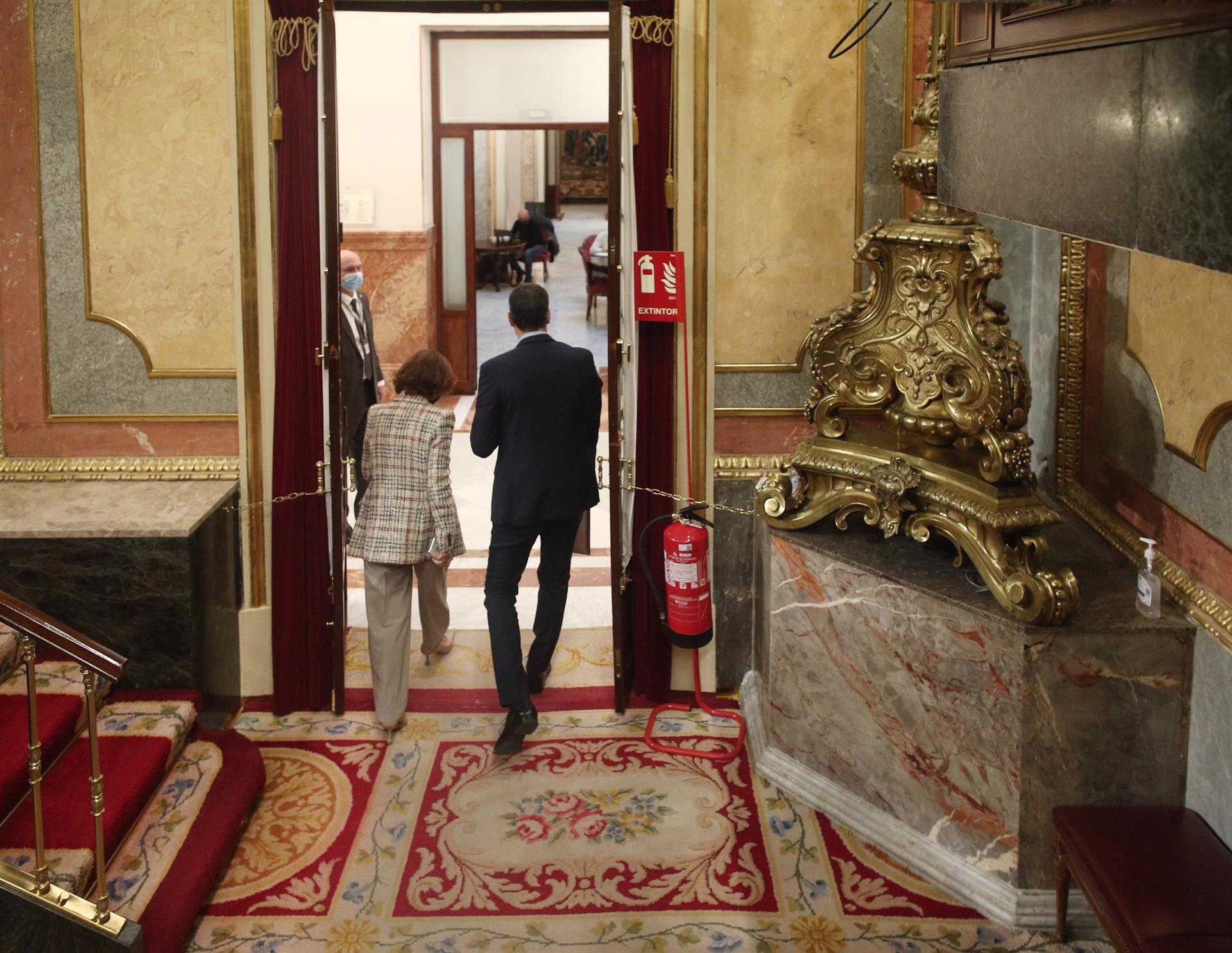 Sánchez abandona el Congreso. Foto: E. PARRA (EP) - 