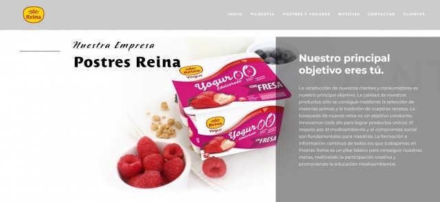 La empresa caravaqueña Postres Reina estrena una web más moderna e intuitiva