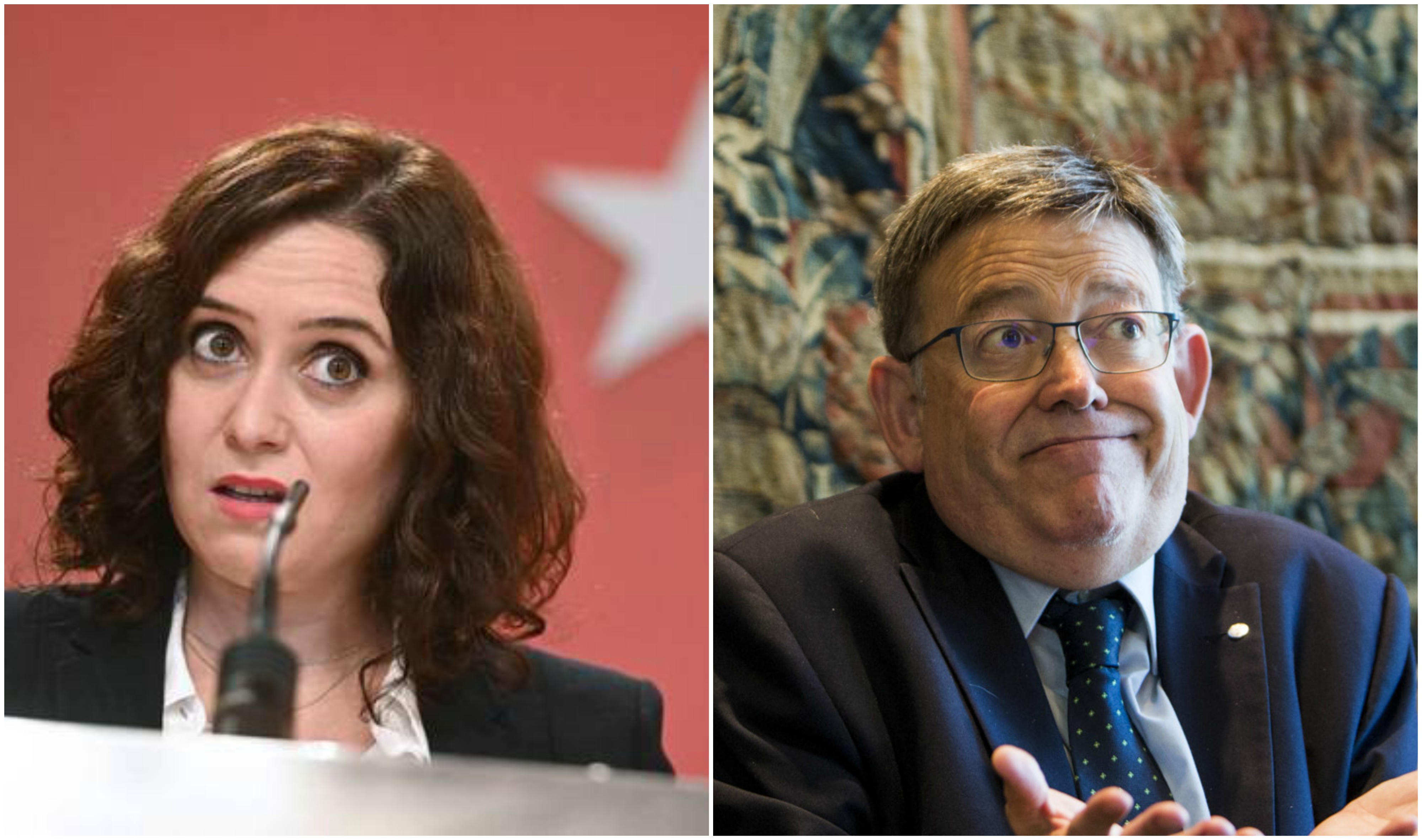 La presidenta de la Comunidad de Madrid, Isabel Díaz Ayuso, y el jefe del Consell, Ximo Puig. Foto: VP - 