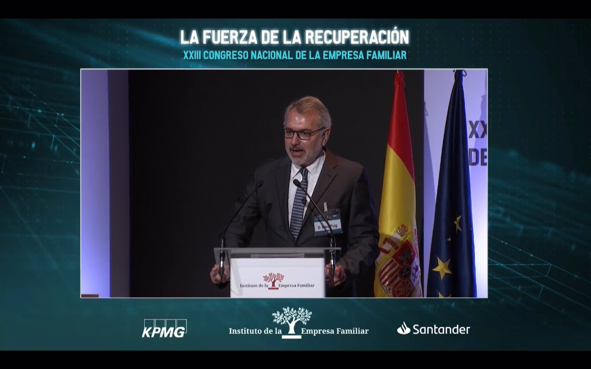 El presidente del Instituto de la Empresa Familiar, Marc Puig, durante la inauguración del XXIII Congreso Nacional de la Empresa Familiar - - 