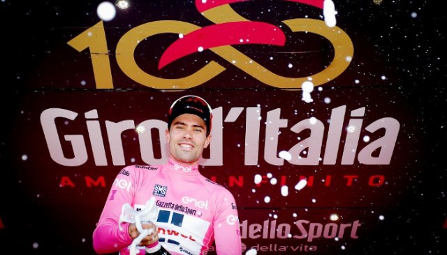 Nibali firma la primera victoria italiana y Dumoulin aguanta el 'rosa' con sufrimiento