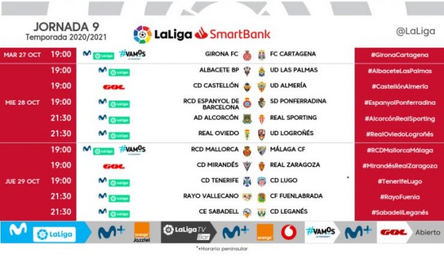 El Castellón disputará la jornada 9 ante el Almería el 28 de octubre, a las 19:00 horas