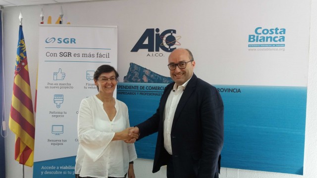 AICO se alía con SGR: ofrecerán avales preferentes a los comerciantes de Benidorm