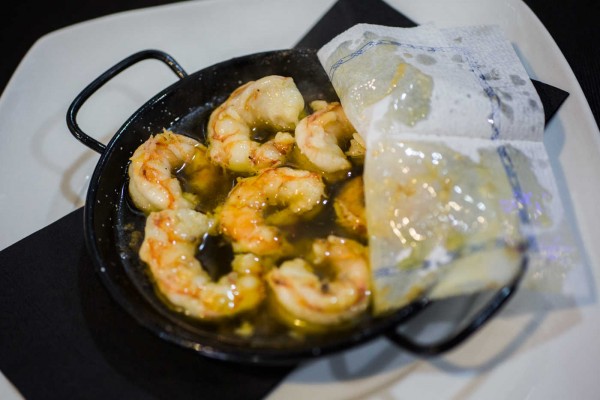 Gambas al ajillo de Tapas Pámbori