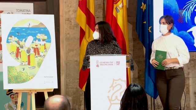 Ana Asunción y Nuria Tamarit homenajean a Genovés en el cartel del 9 d’Octubre

