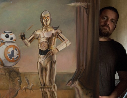 Los personajes de Star Wars viajan por la historia de México a través del microimpresionismo de Navarro Menchón 