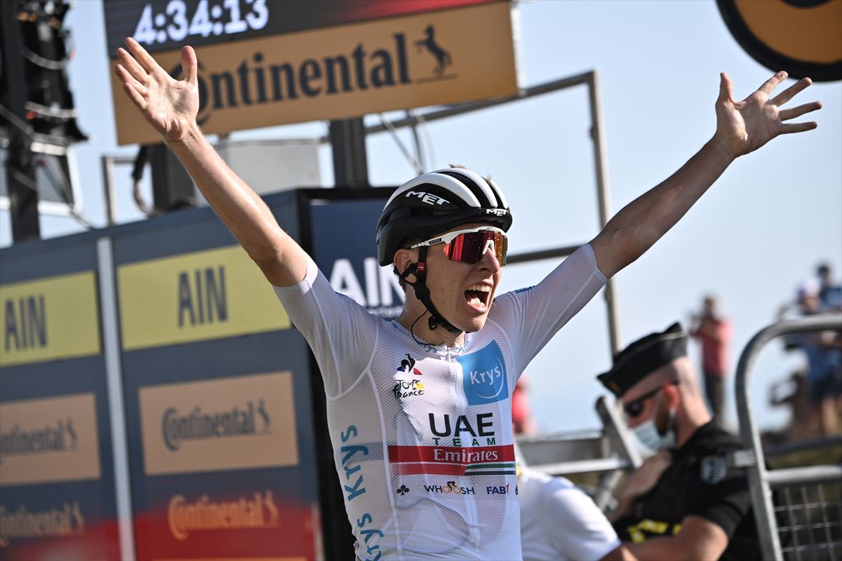 Pogacar vuela contra el crono y gana virtualmente el Tour de Francia