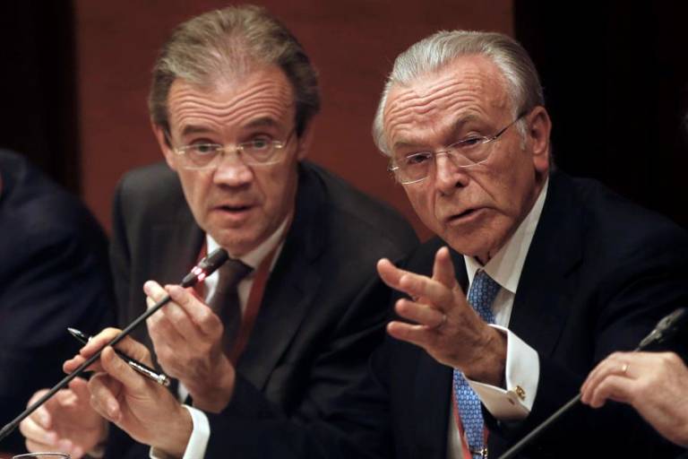 Jordi Gual e Isidre Fainé. Foto. EFE/ Quique García - 