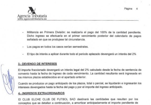 El Elche habrá liquidado en tres años una deuda con Hacienda que ascendía a 9,7 millones de euros
