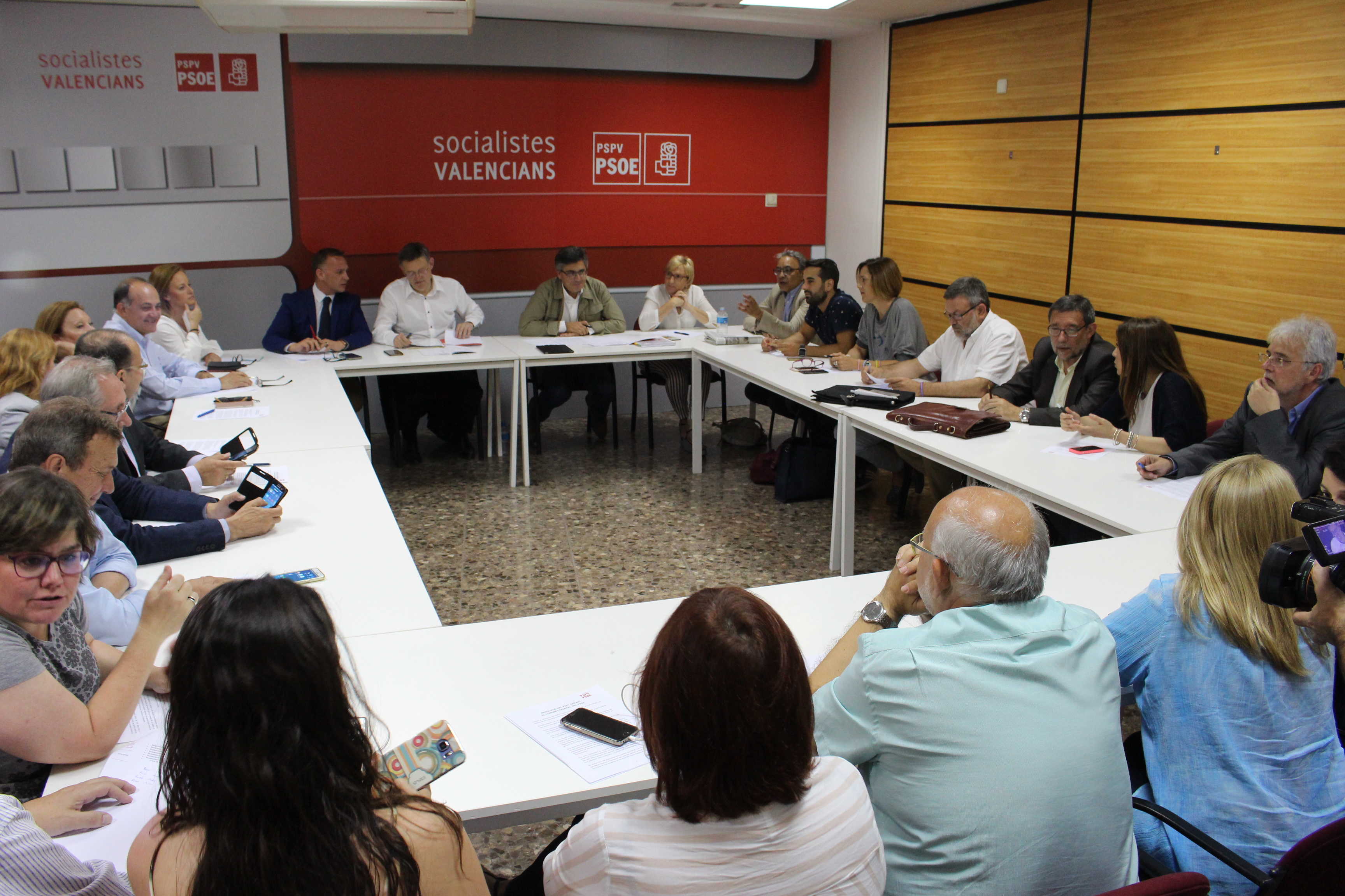 La Ejecutiva del PSPV reunida este miércoles - 
