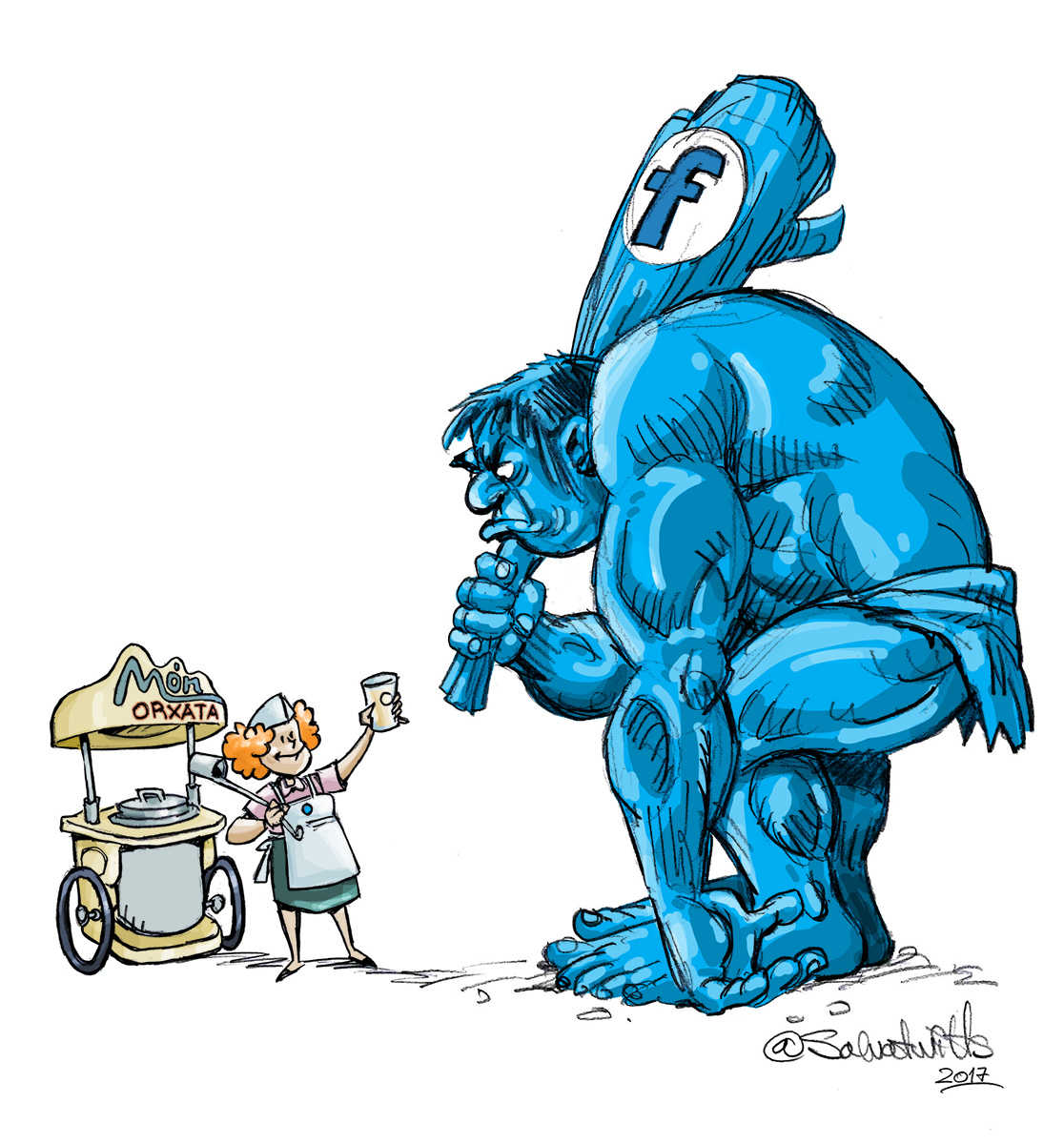 Ilustración de Salva Martínez, artista y a su vez responsable de Diseño, Redes Sociales y Tienda Online de Món Orxata desde el 2009 - 