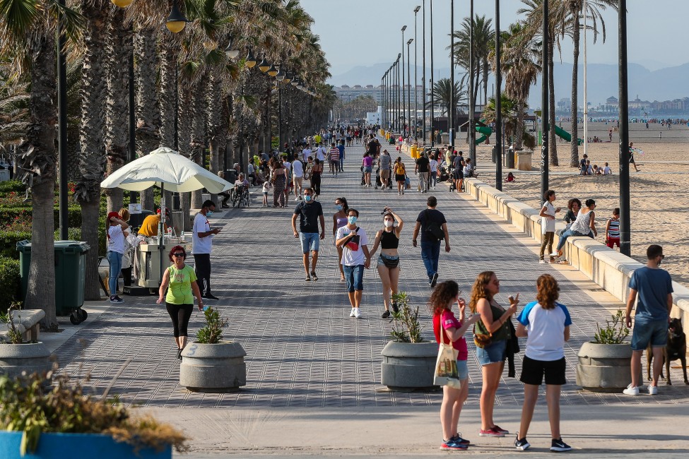 Paseo marítimo de la Malvarrosa. -  Foto: IVÁN TERRÓN/EP