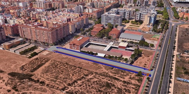 Carril bici, aparcamiento en cordón y 'lledoner' para la prolongación de la calle Carcagente en Castelló