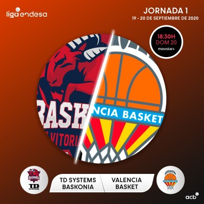 El Valencia Basket abrirá la Liga en la pista del TD Systems Baskonia, vigente campeón