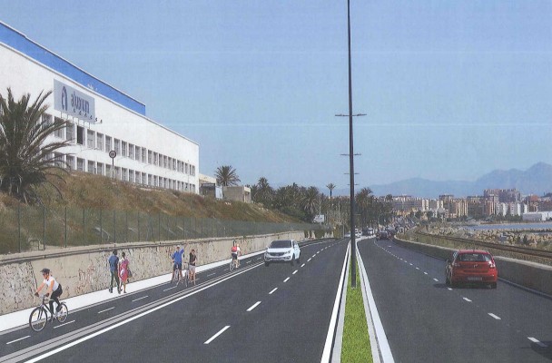 Movilidad activa la reconversión del acceso sur de Alicante en una vía urbana limitada a 50 km/h