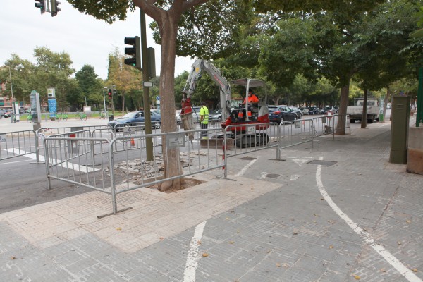 Castelló inicia las obras en la avenida Chatellerault para transformar la vía ciclopeatonal en carril bici