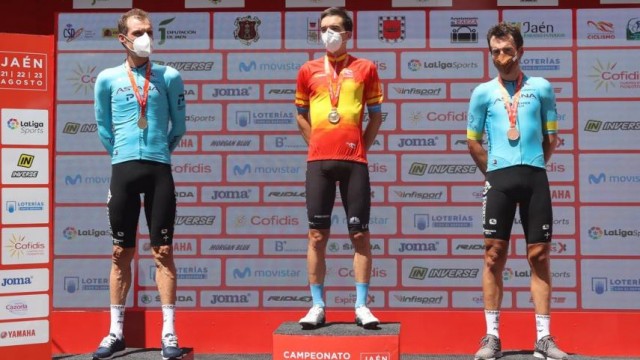 El muleño Luis León Sánchez, plata en el Nacional contra el crono, sólo superado por Pello Bilbao
