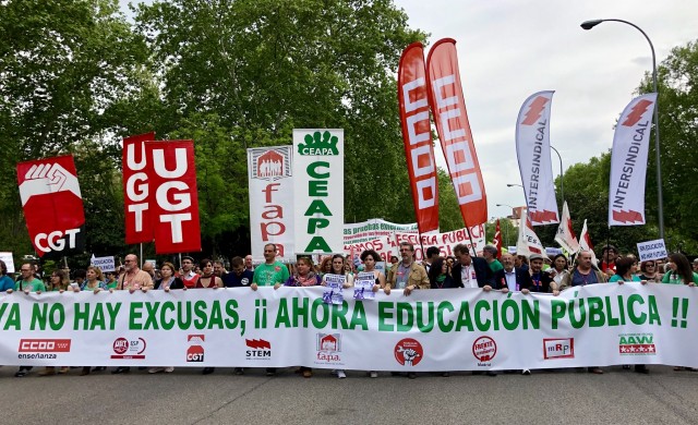 La Plataforma por la Escuela Pública rechaza las medidas de Educación y anuncia movilizaciones
